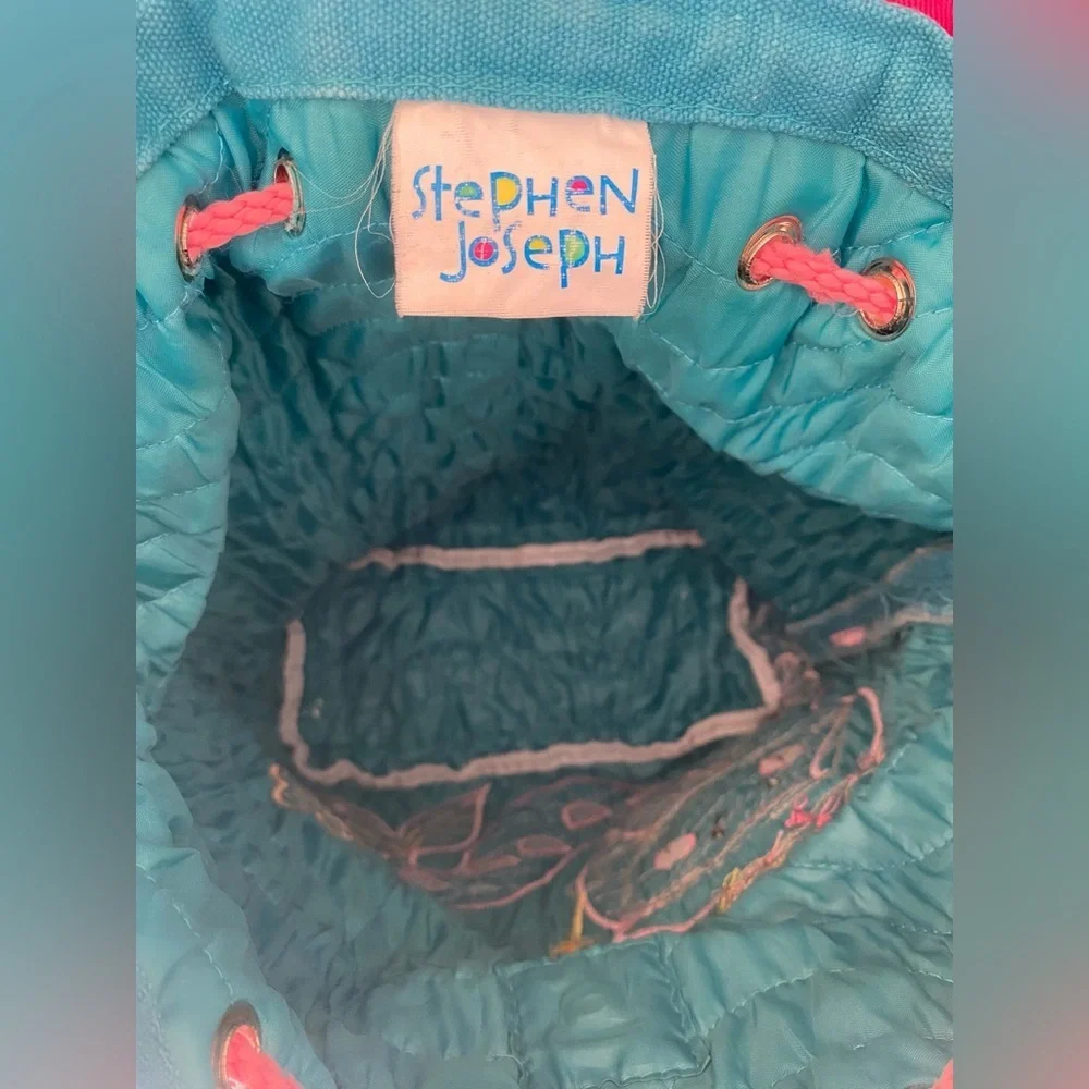 Stephen Joseph Mermaid Backpack Drawstring Magnet Toddler Kids School Preschool